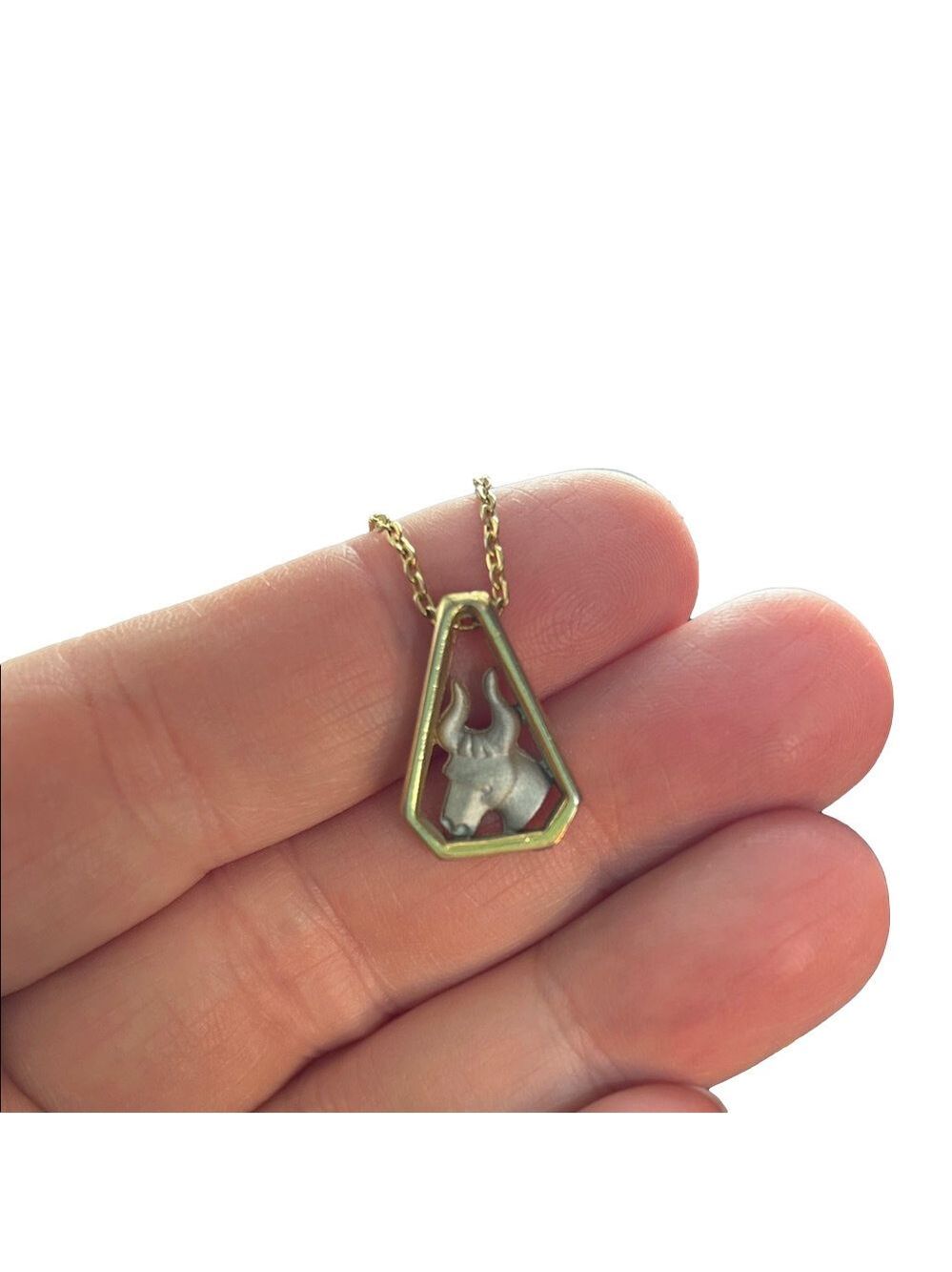 delicate Taurus bull necklace